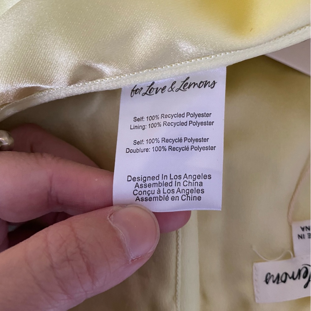 $243 NWT Yellow For Love And Lemons “Harper” Draped Corset Top Sz Medium - Picture 9 of 12